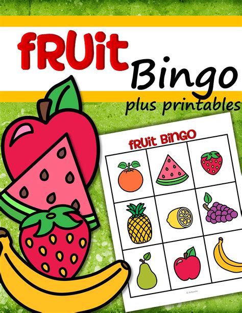 Fruit Bingo Game Printable .